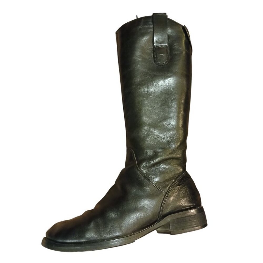 MIZ MOOZ Black Leather Knee High Boots Size 7 - Picture 9 of 14